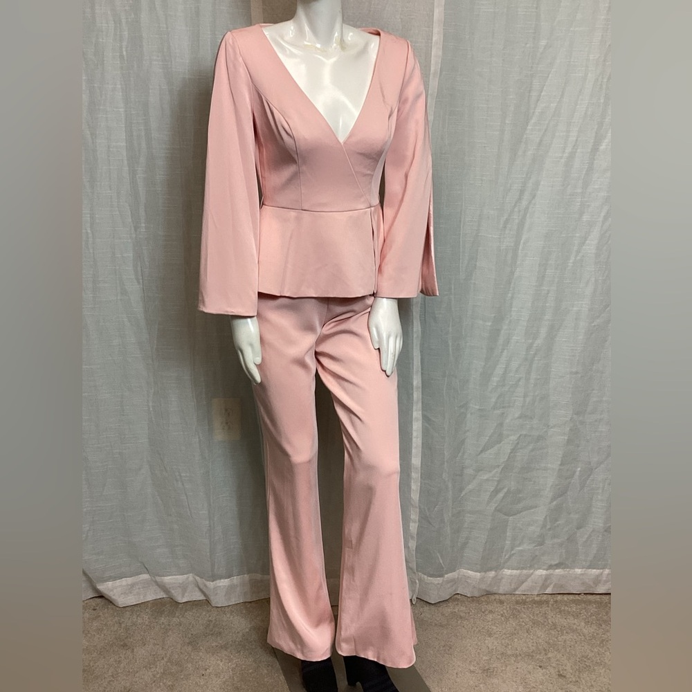 Mac Duggal Blush Pink Women's Pantsuit; Size:6 (Small)